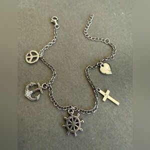 STERLING SILVER CHARM BRACELET